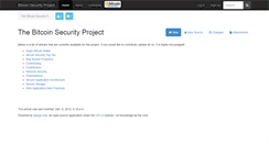 Desktop Screenshot of bitcoinsecurityproject.org